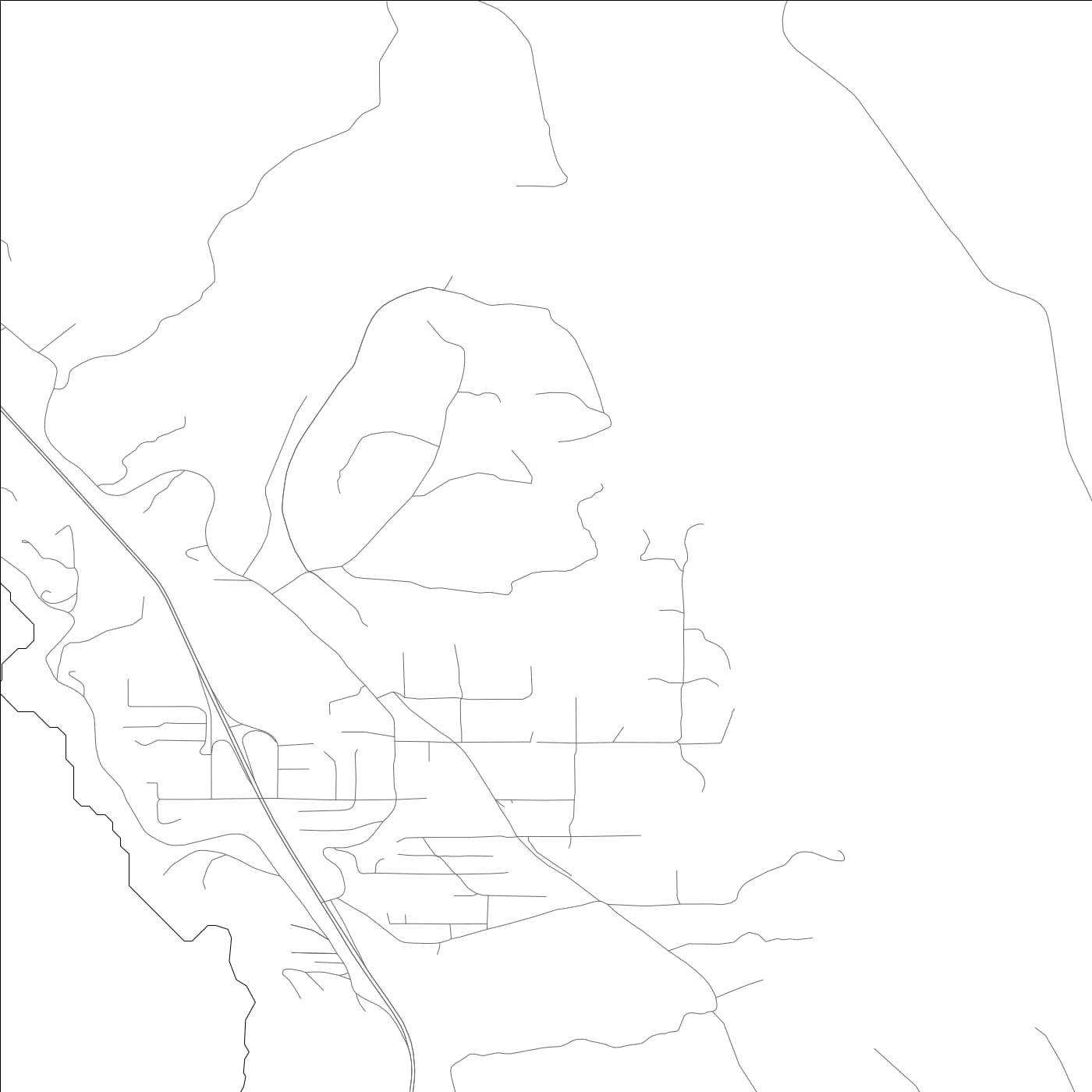 ROAD MAP OF WESTHAVEN MOONSTONE, CALIFORNIA BY MAPBAKES