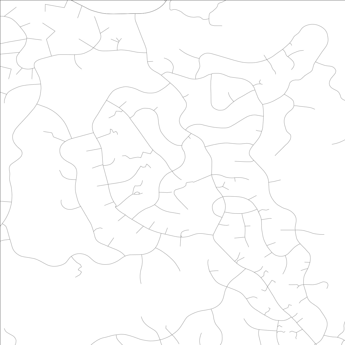 ROAD MAP OF YOSEMITE LAKES, CALIFORNIA BY MAPBAKES