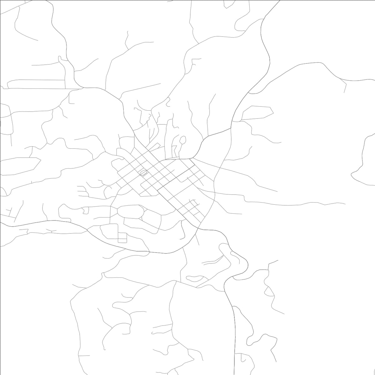 ROAD MAP OF DAHLONEGA, GEORGIA BY MAPBAKES