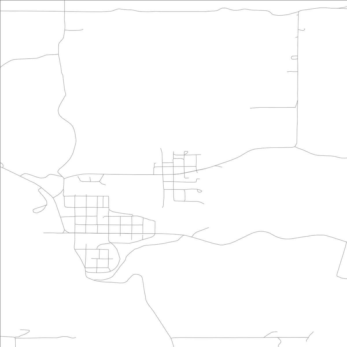 ROAD MAP OF ONAWAY, IDAHO BY MAPBAKES
