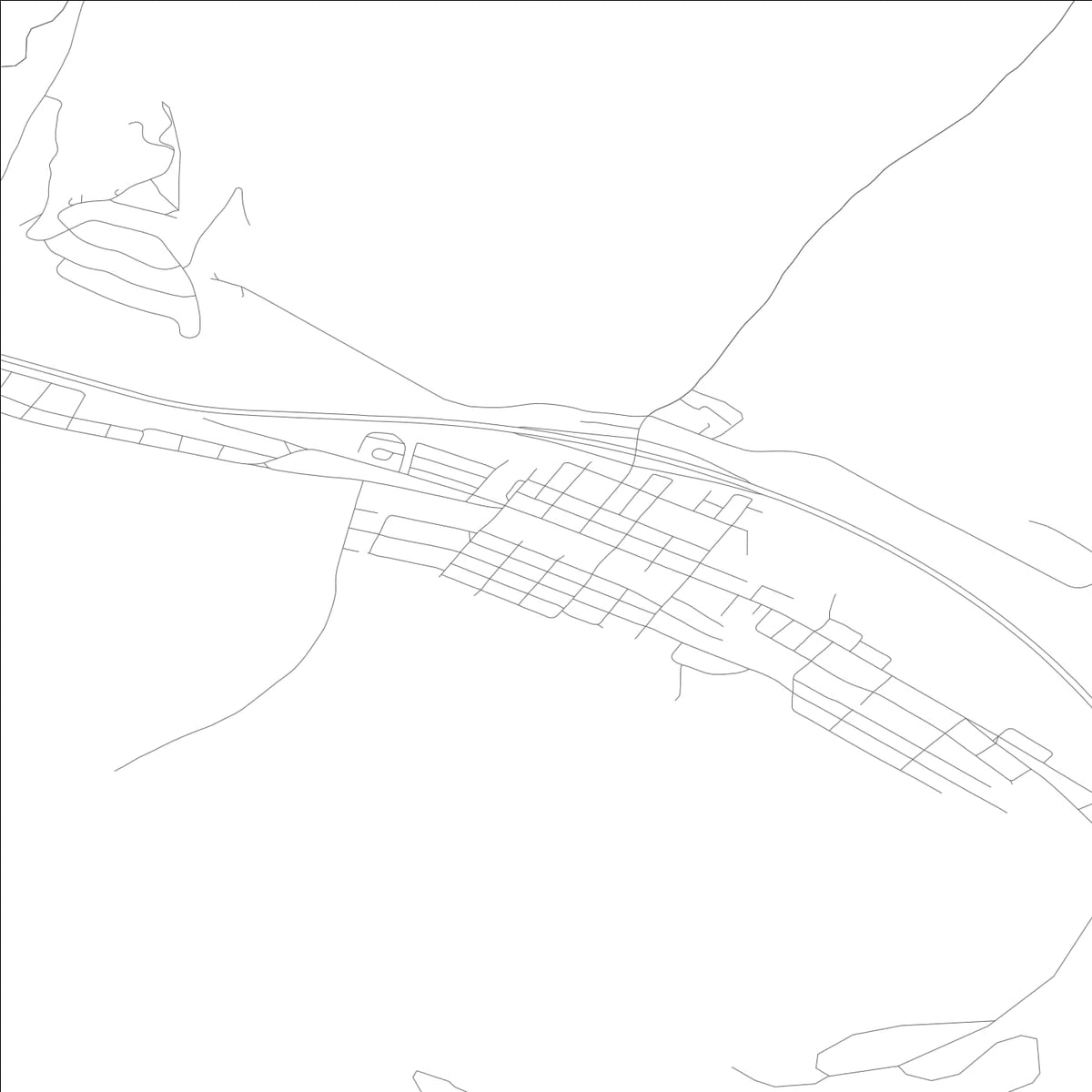 ROAD MAP OF OSBURN, IDAHO BY MAPBAKES