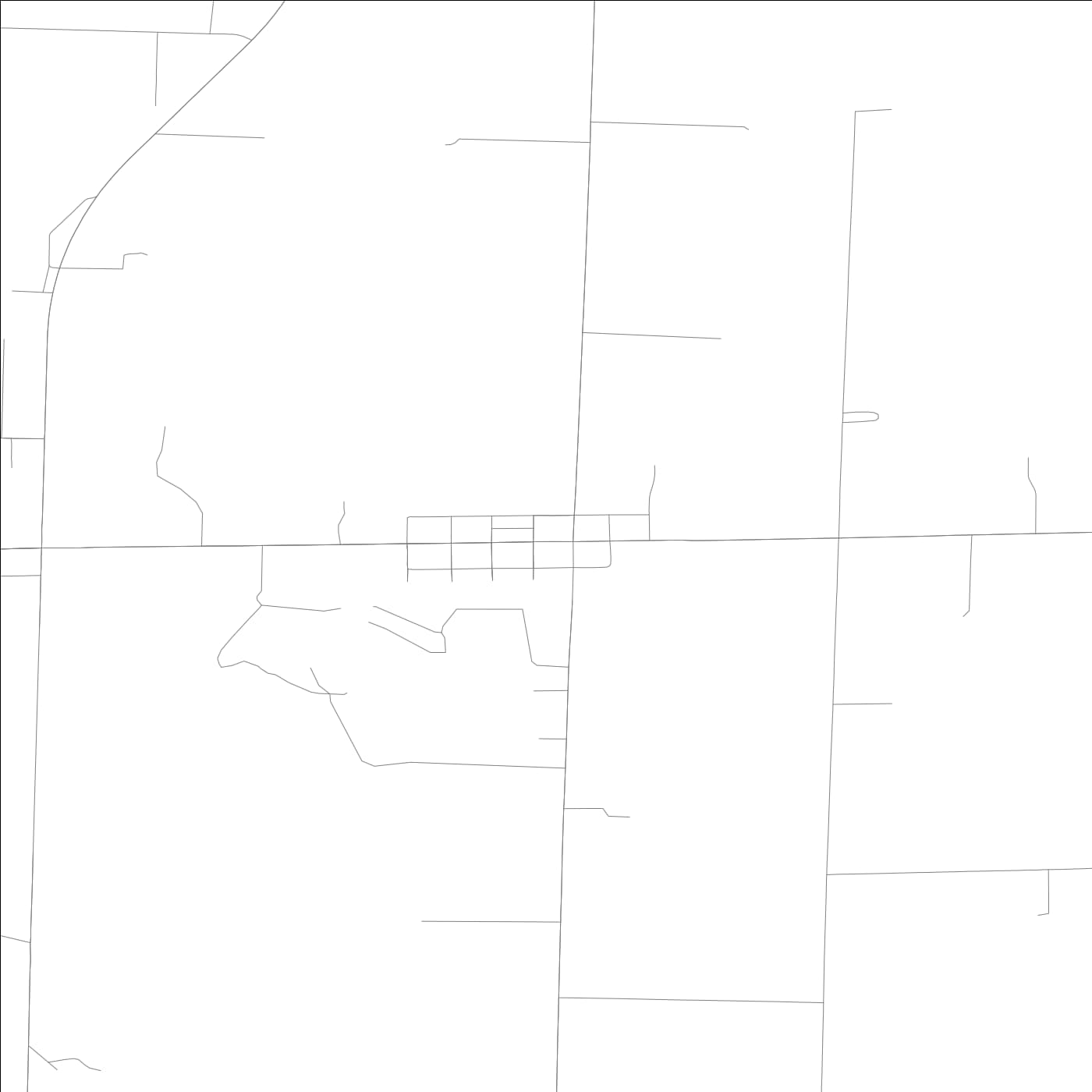 ROAD MAP OF EAST GERMANTOWN, INDIANA BY MAPBAKES