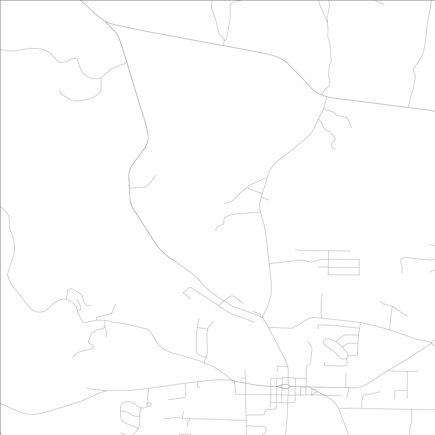 ROAD MAP OF DAWSONVILLE, GEORGIA BY MAPBAKES