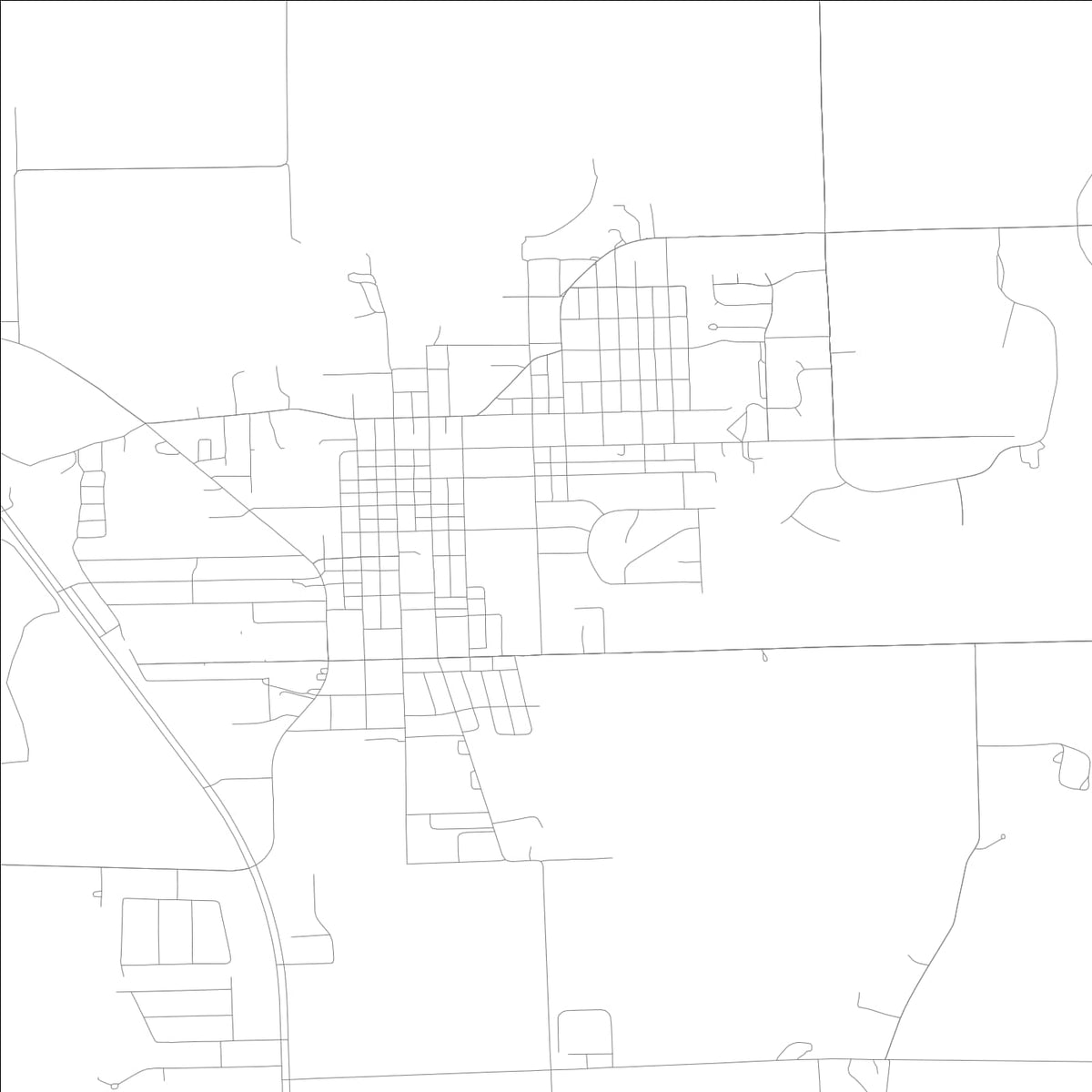 ROAD MAP OF EDINBURGH, INDIANA BY MAPBAKES