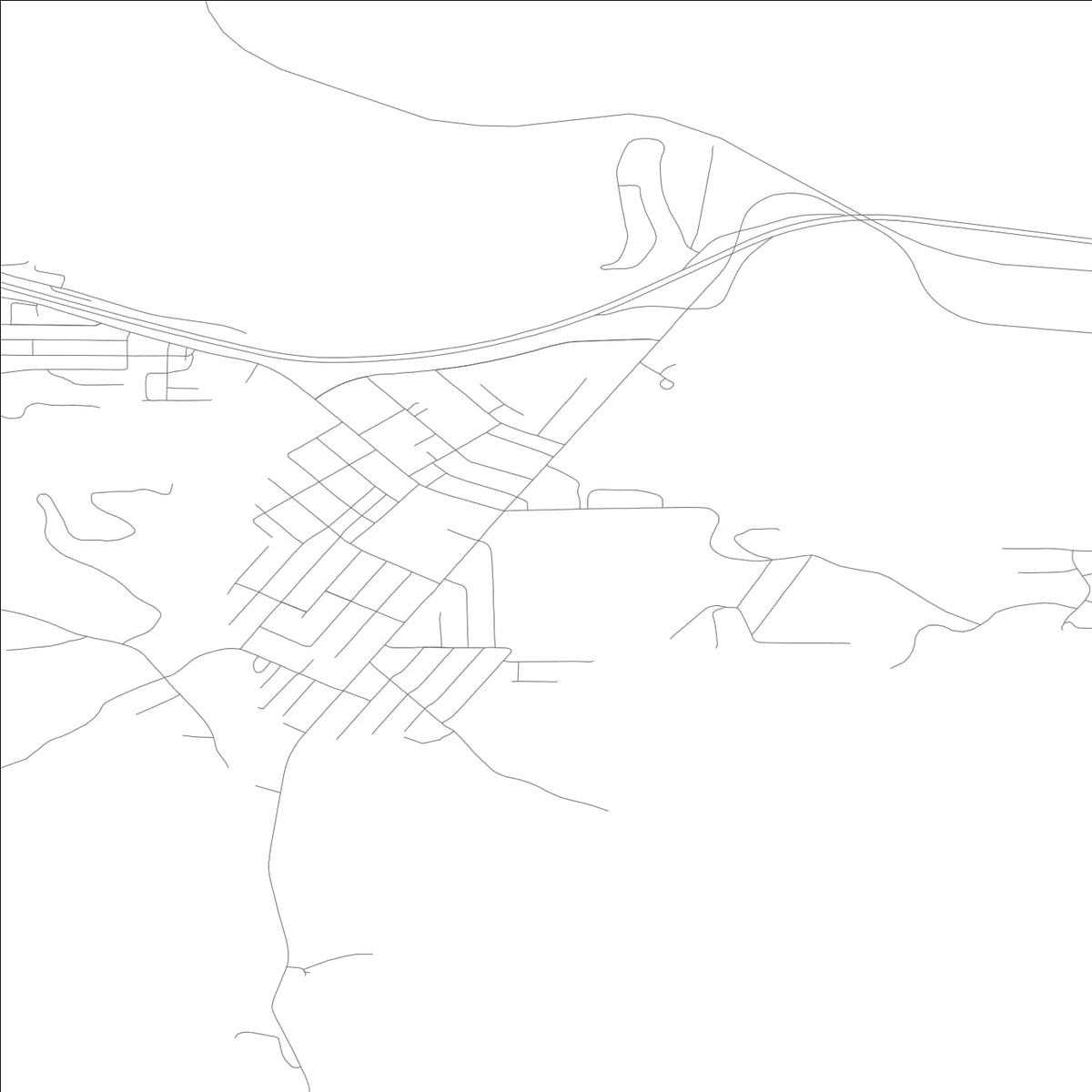 ROAD MAP OF PINEHURST, IDAHO BY MAPBAKES