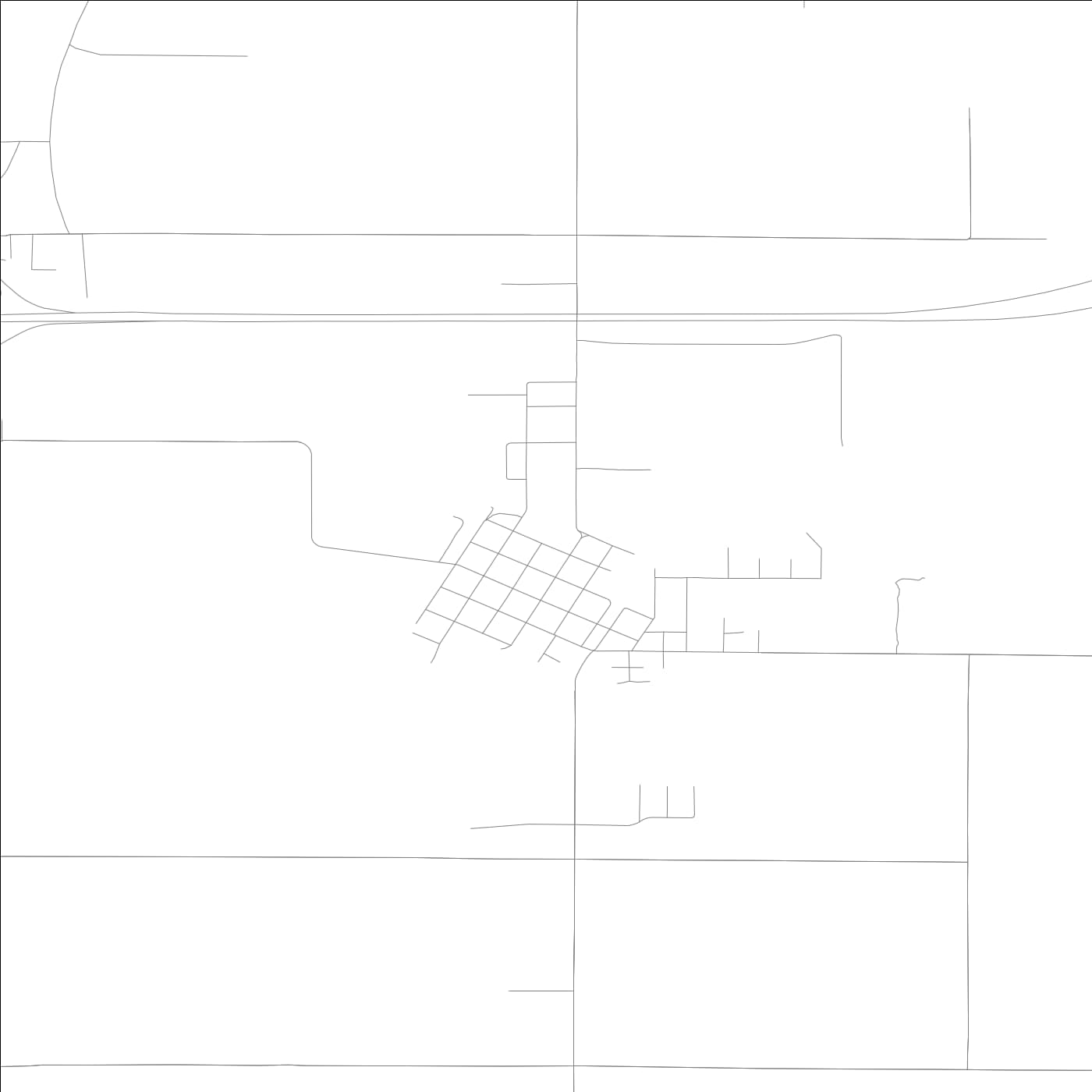 ROAD MAP OF ELBERFELD, INDIANA BY MAPBAKES