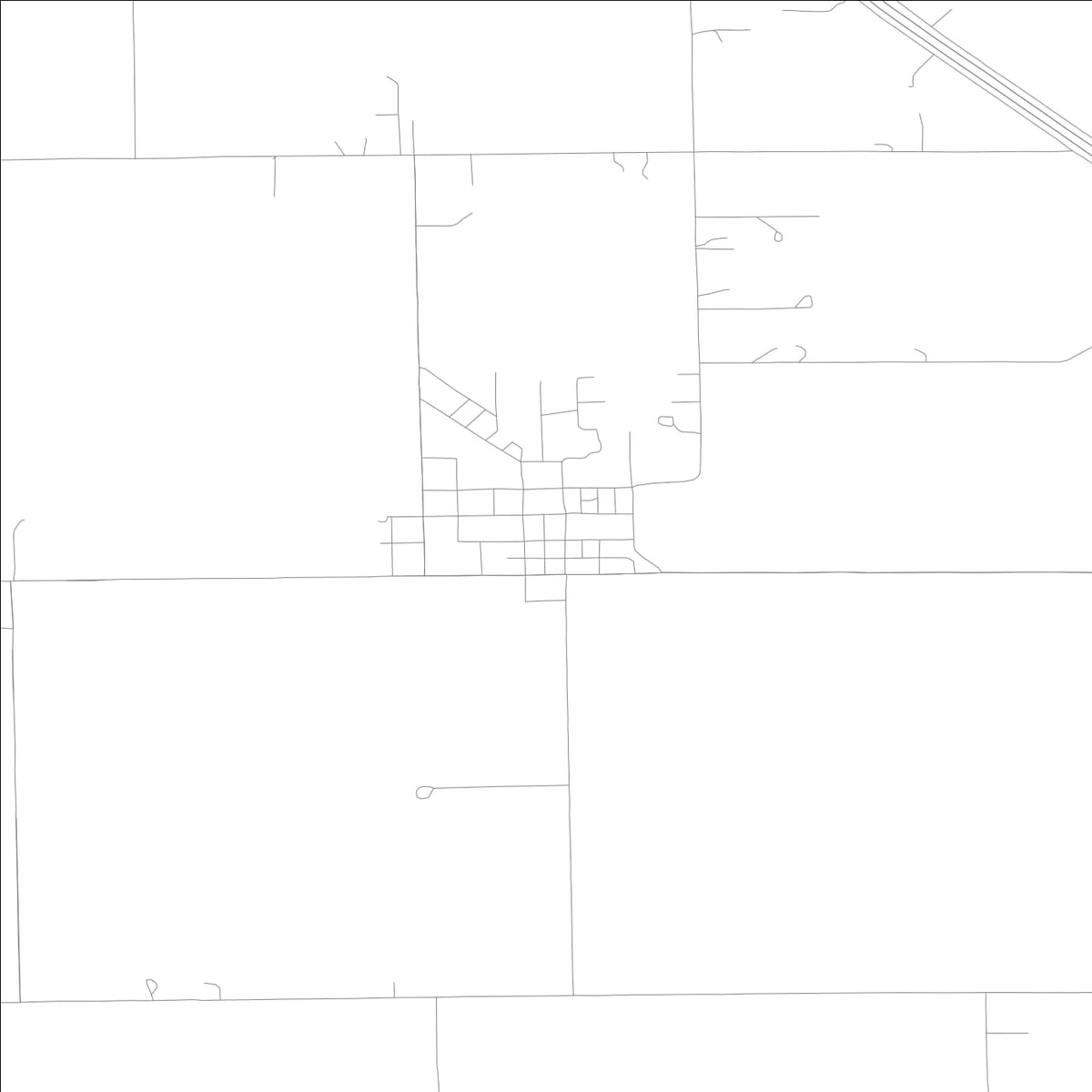 ROAD MAP OF FAIRLAND, INDIANA BY MAPBAKES