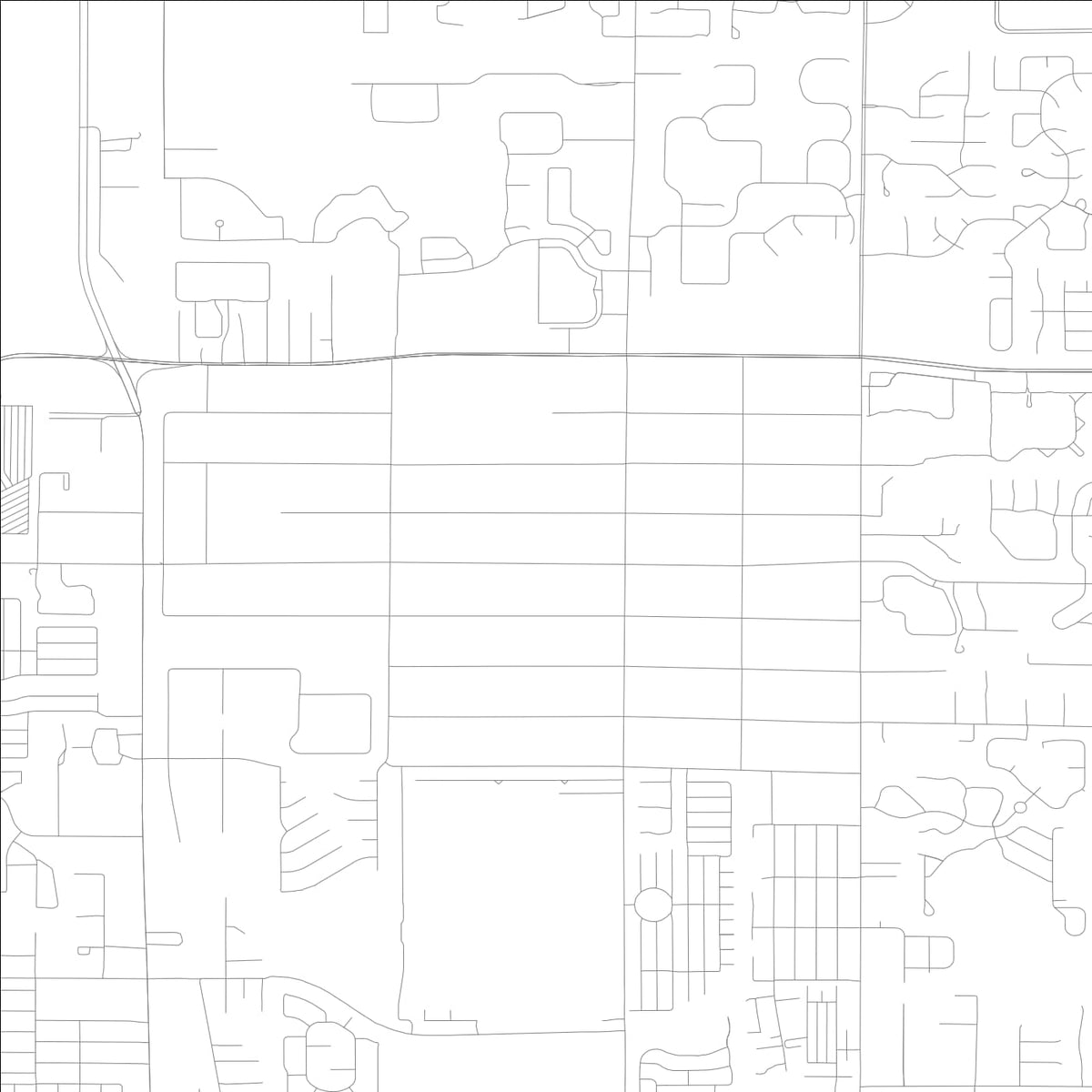 ROAD MAP OF DESOTO ACRES, FLORIDA BY MAPBAKES