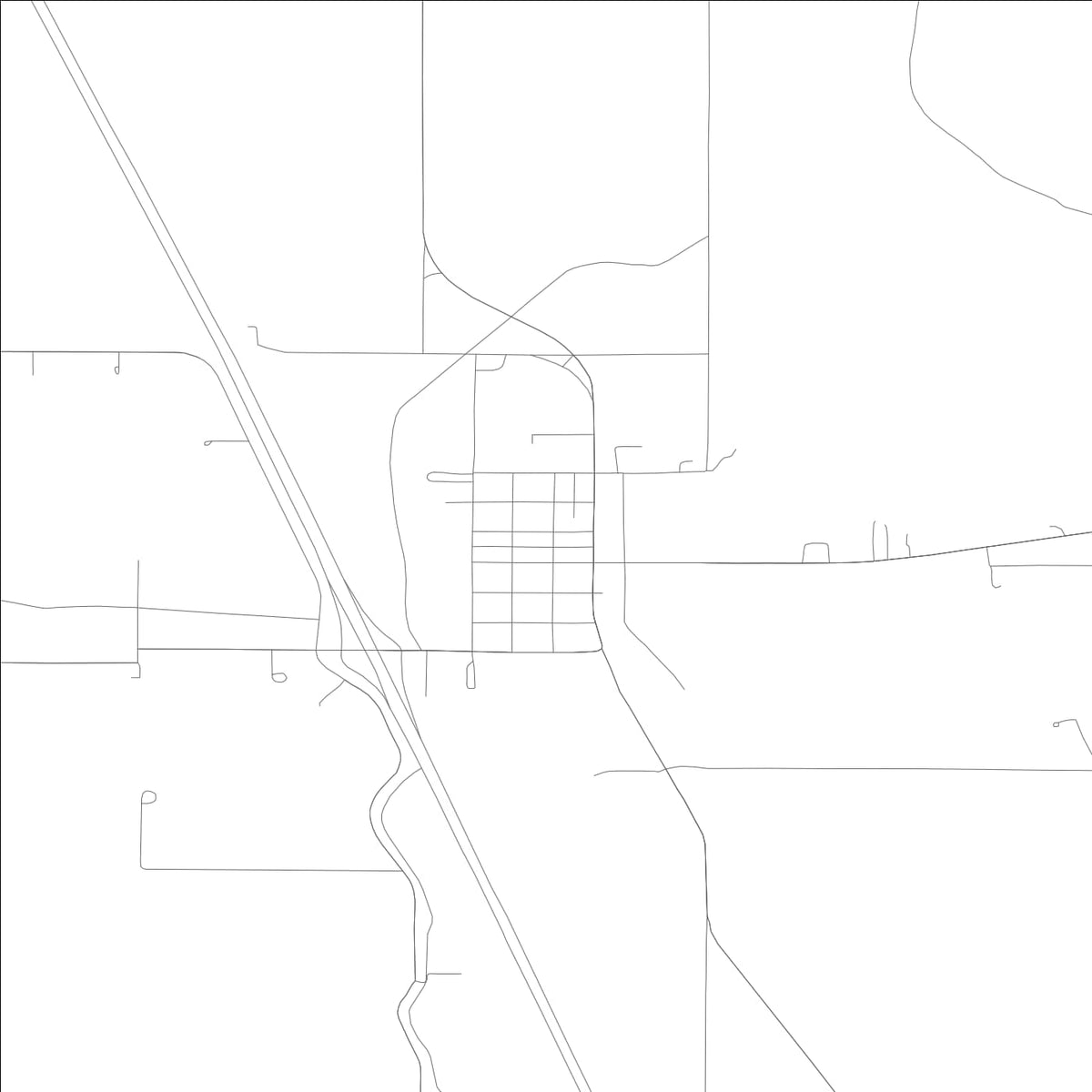 ROAD MAP OF ROBERTS, IDAHO BY MAPBAKES