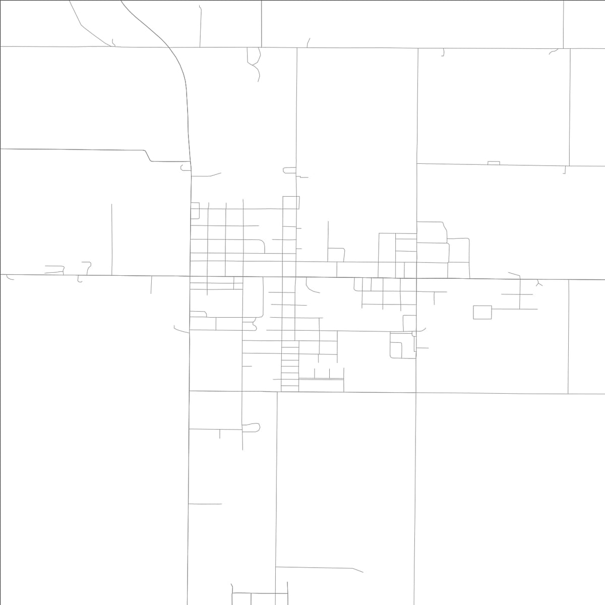 ROAD MAP OF FLORA, INDIANA BY MAPBAKES