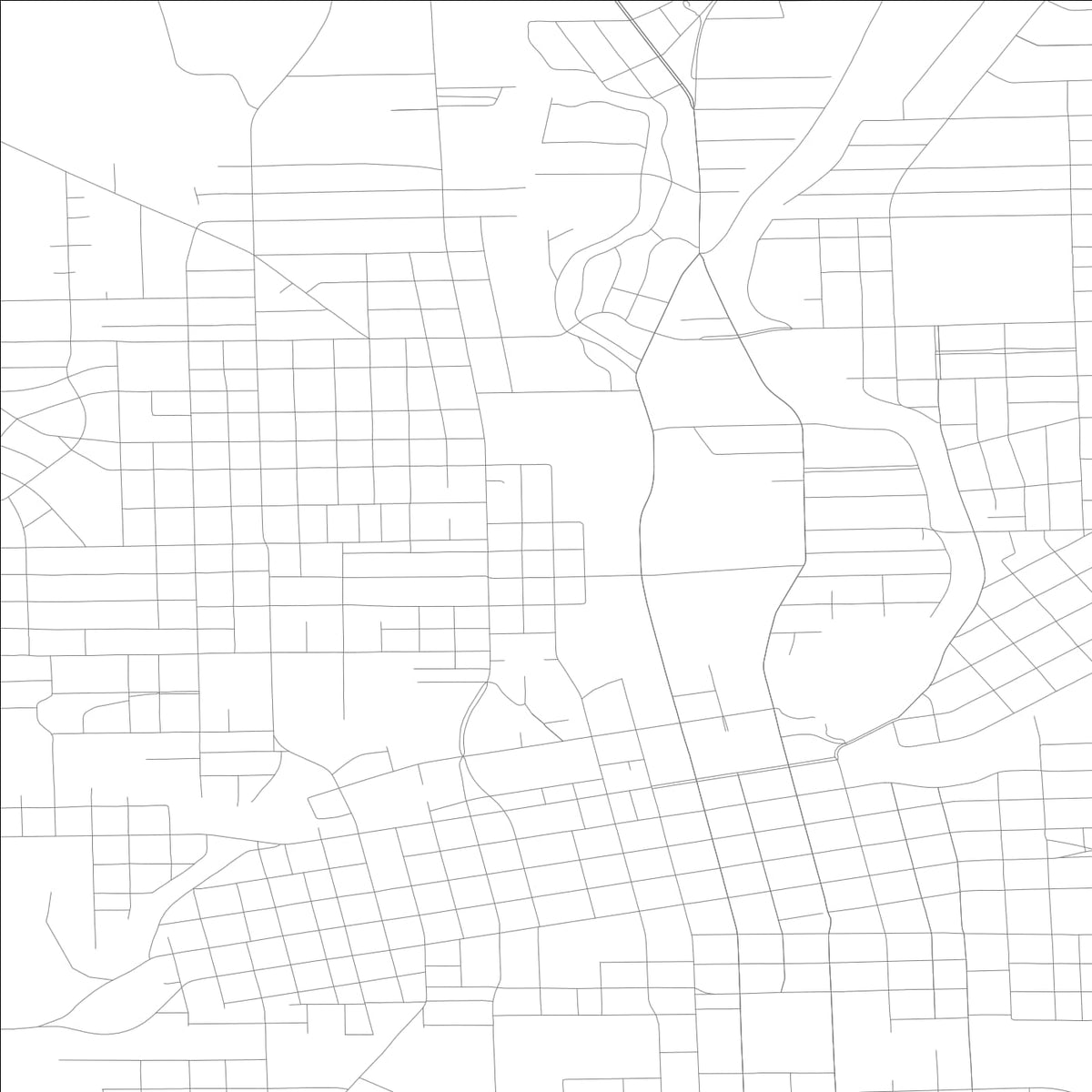 ROAD MAP OF FORT WAYNE, INDIANA BY MAPBAKES