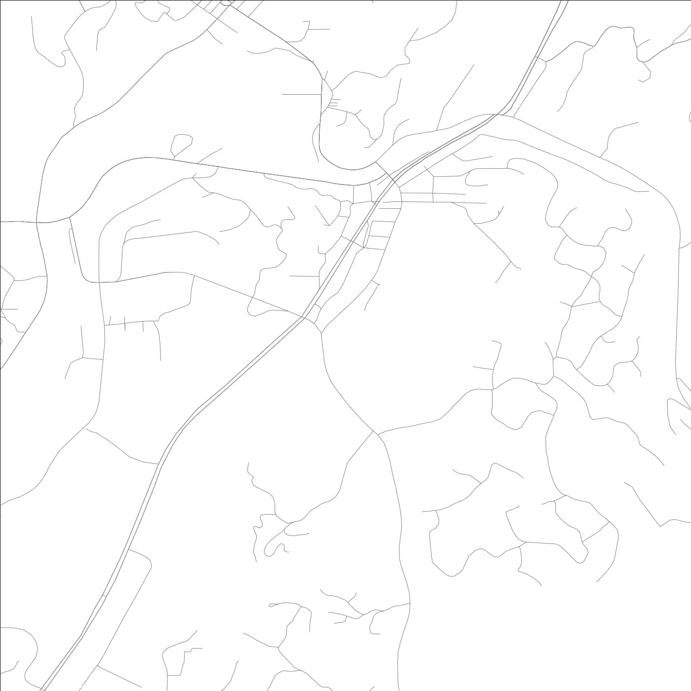 ROAD MAP OF EAST ELLIJAY, GEORGIA BY MAPBAKES