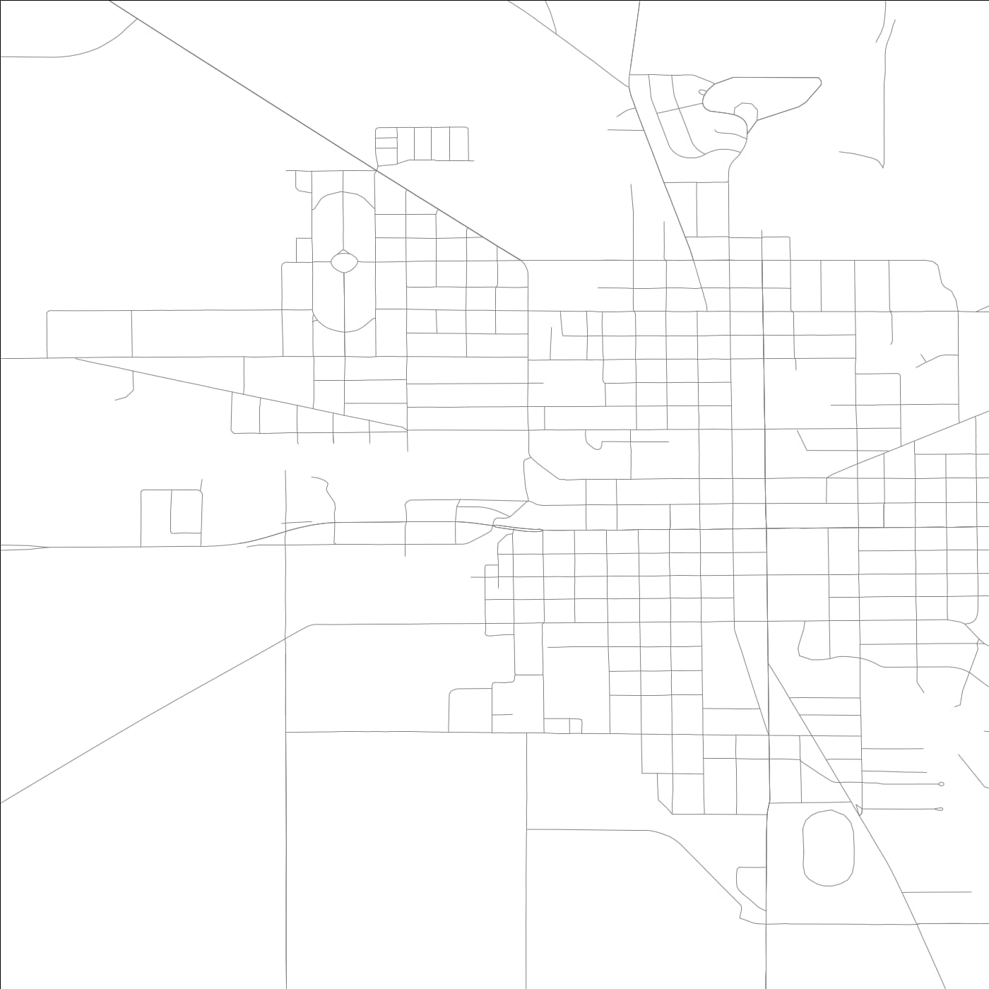 ROAD MAP OF FRANKFORT, INDIANA BY MAPBAKES