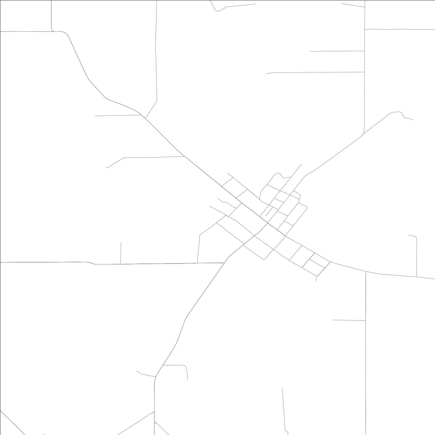 ROAD MAP OF FREELANDVILLE, INDIANA BY MAPBAKES