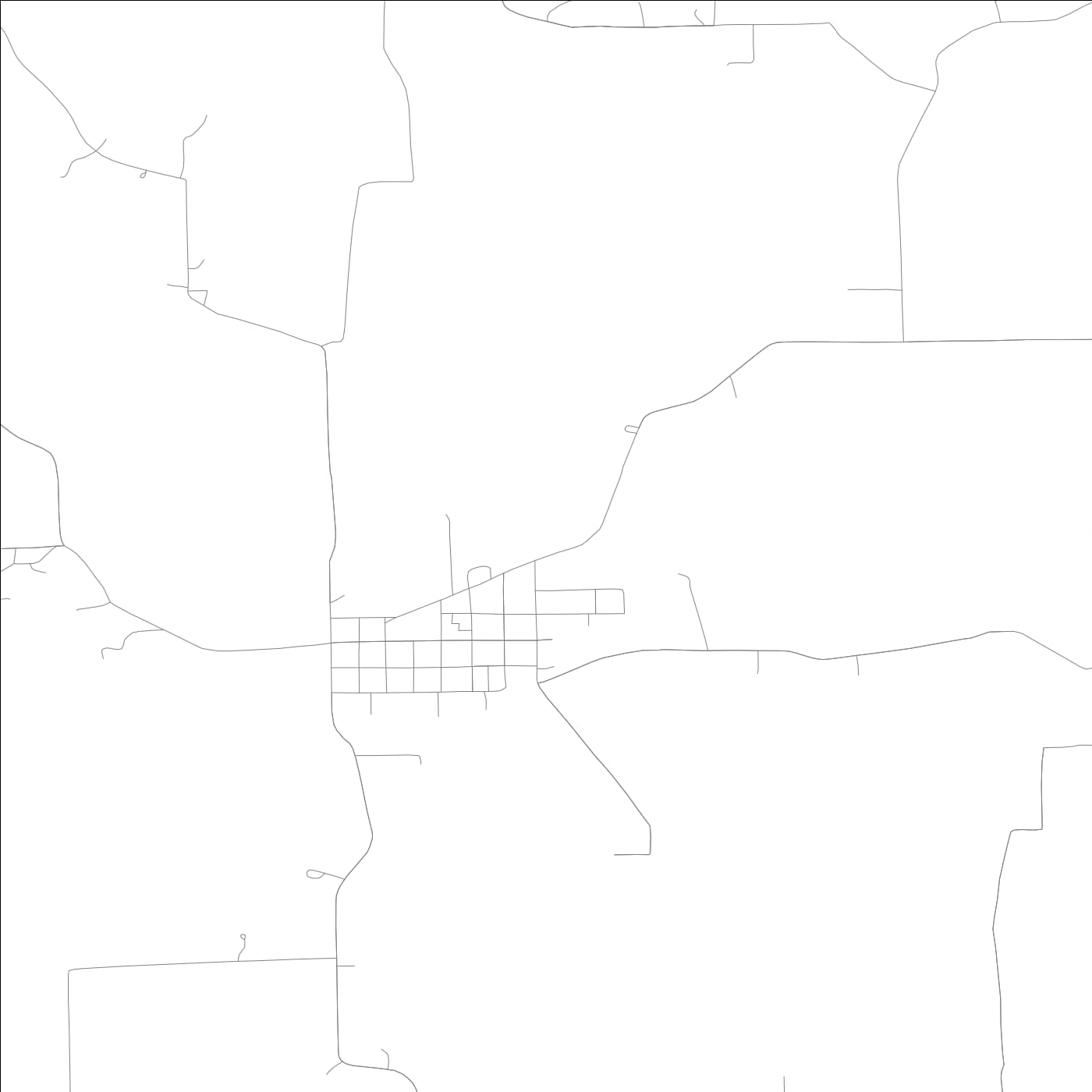 ROAD MAP OF FREETOWN, INDIANA BY MAPBAKES