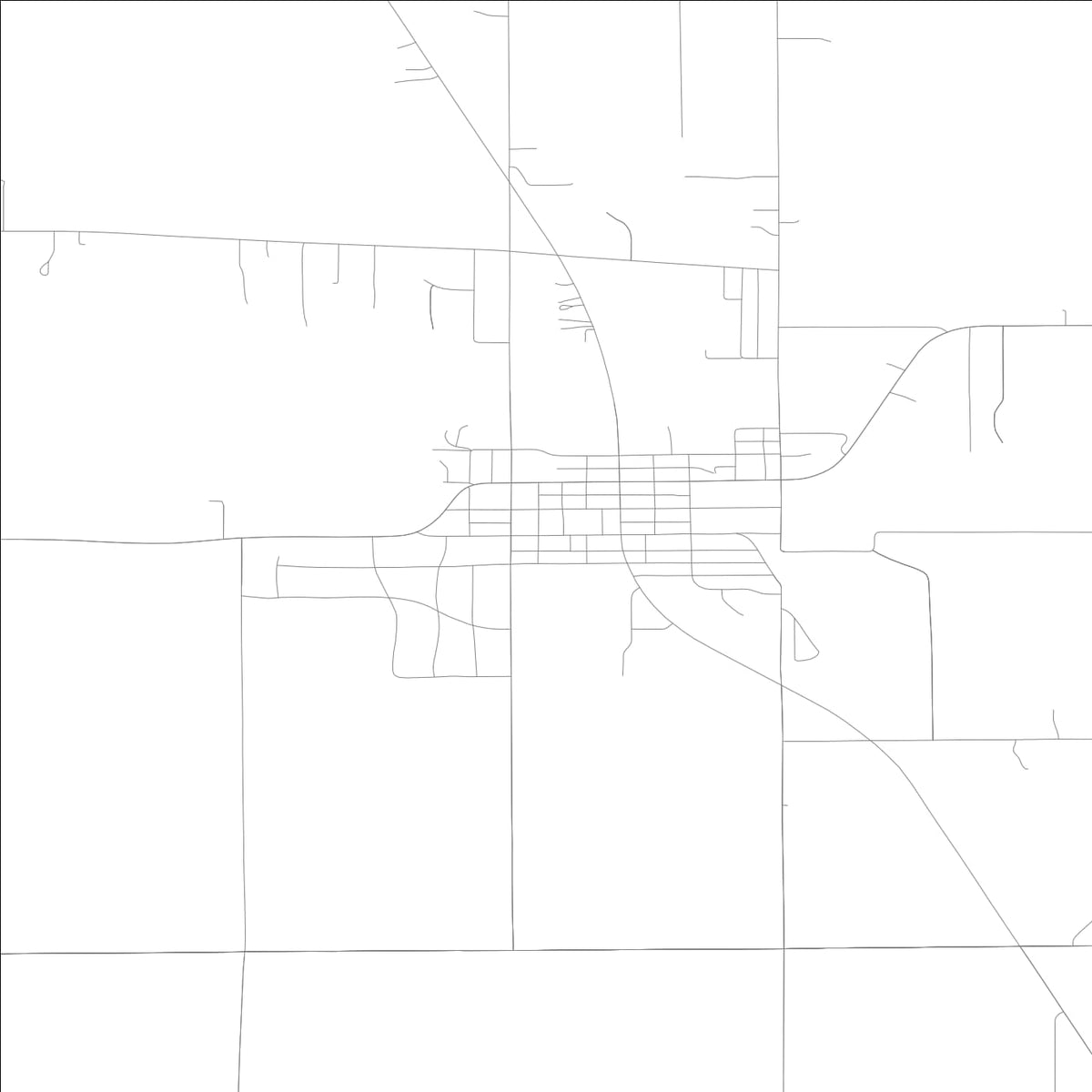 ROAD MAP OF GALVESTON, INDIANA BY MAPBAKES
