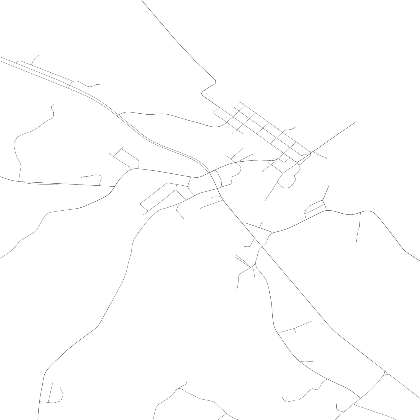 ROAD MAP OF HAWESVILLE, KENTUCKY BY MAPBAKES