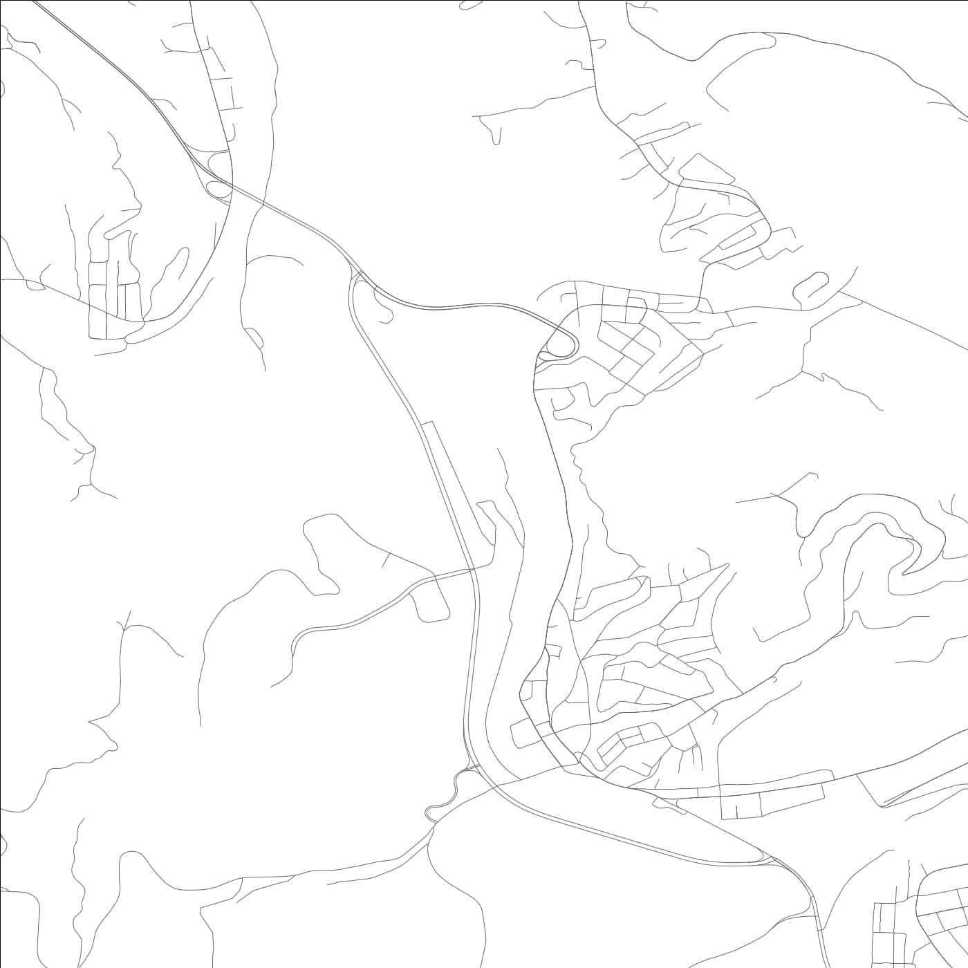 ROAD MAP OF HAZARD, KENTUCKY BY MAPBAKES