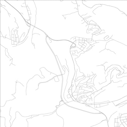 ROAD MAP OF HAZARD, KENTUCKY BY MAPBAKES