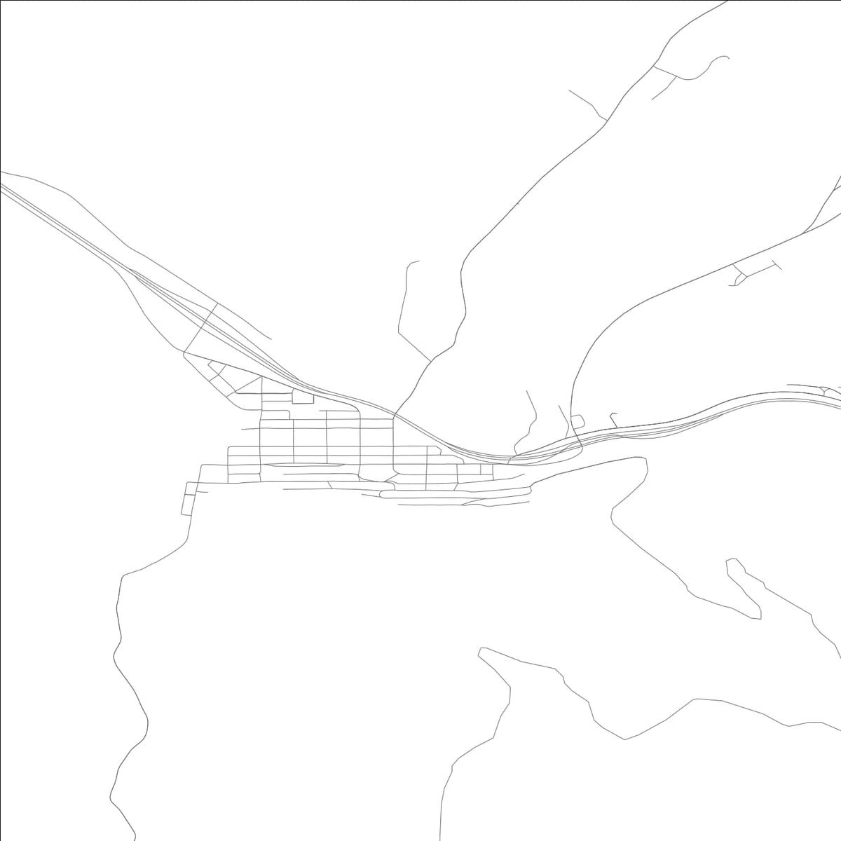 ROAD MAP OF WALLACE, IDAHO BY MAPBAKES