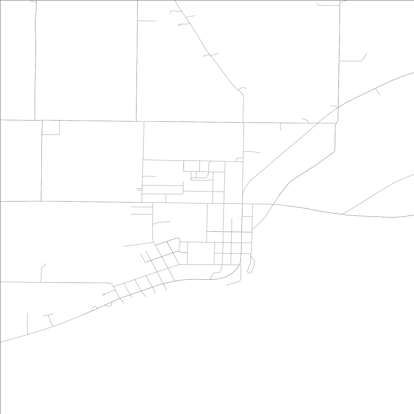 ROAD MAP OF GRANDVIEW, INDIANA BY MAPBAKES