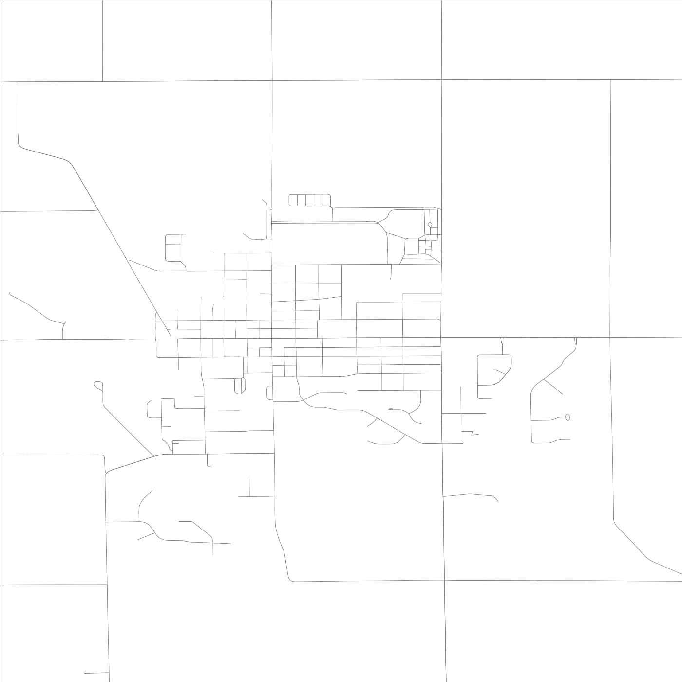 ROAD MAP OF GREENTOWN, INDIANA BY MAPBAKES