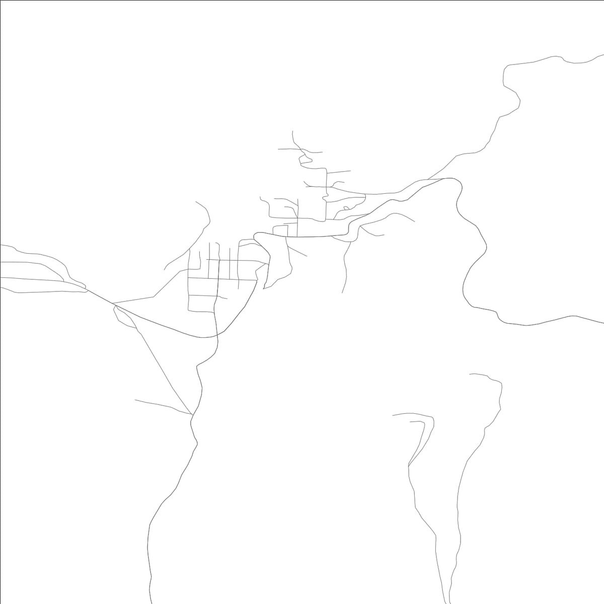 ROAD MAP OF YELLOW PINE, IDAHO BY MAPBAKES
