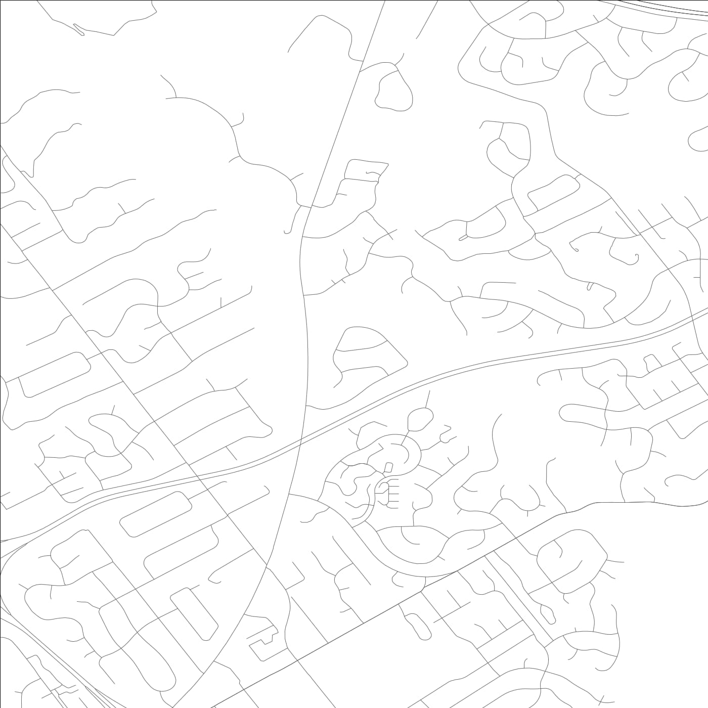 ROAD MAP OF HILLS AND DALES, KENTUCKY BY MAPBAKES