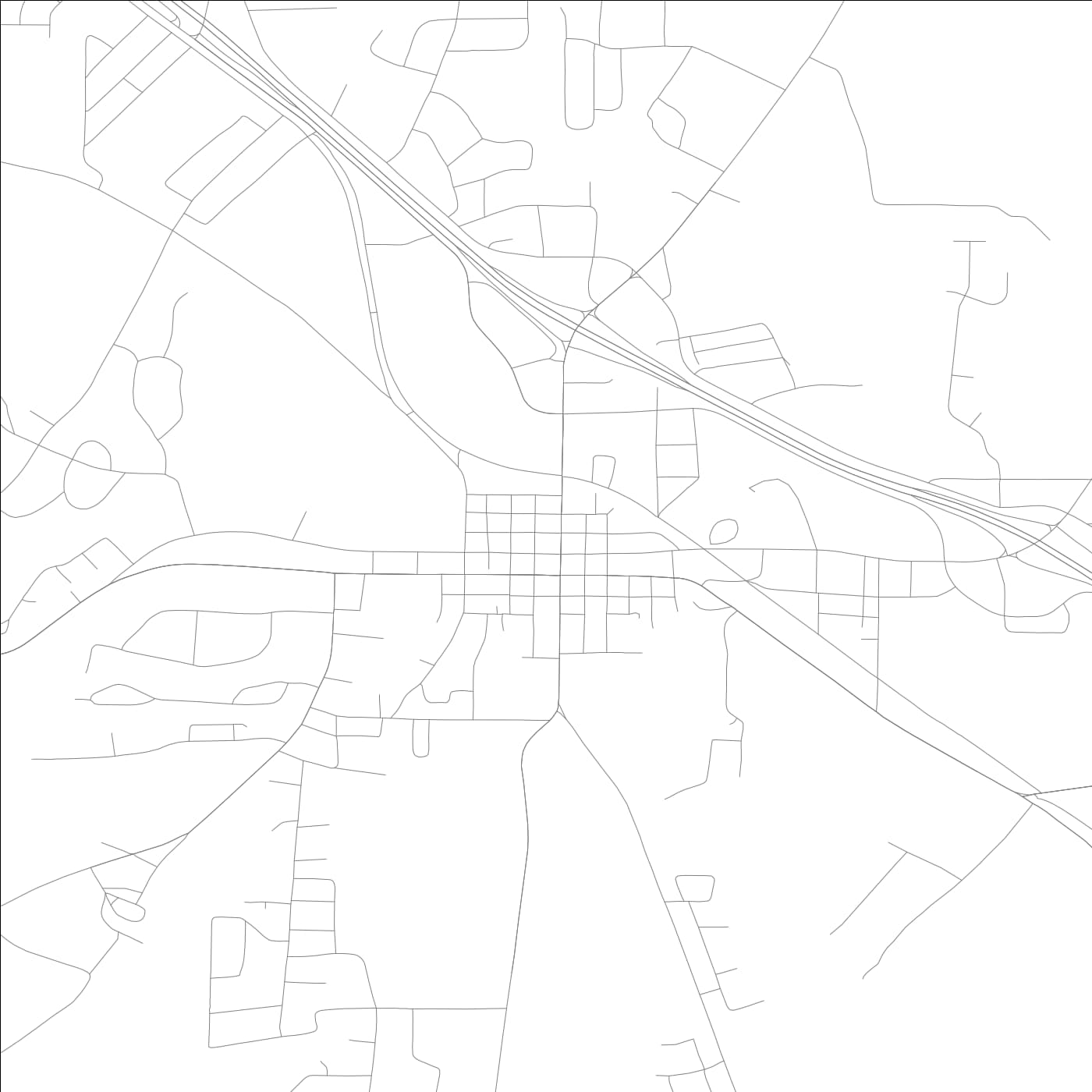 ROAD MAP OF FORSYTH, GEORGIA BY MAPBAKES