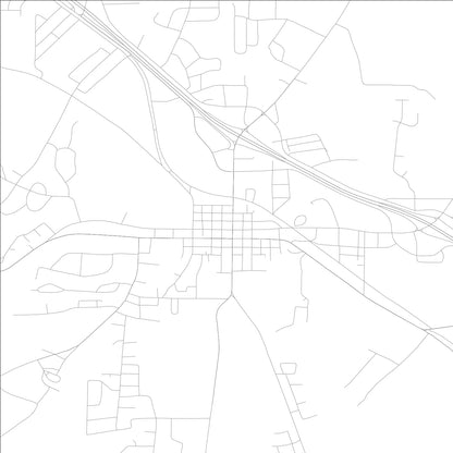 ROAD MAP OF FORSYTH, GEORGIA BY MAPBAKES