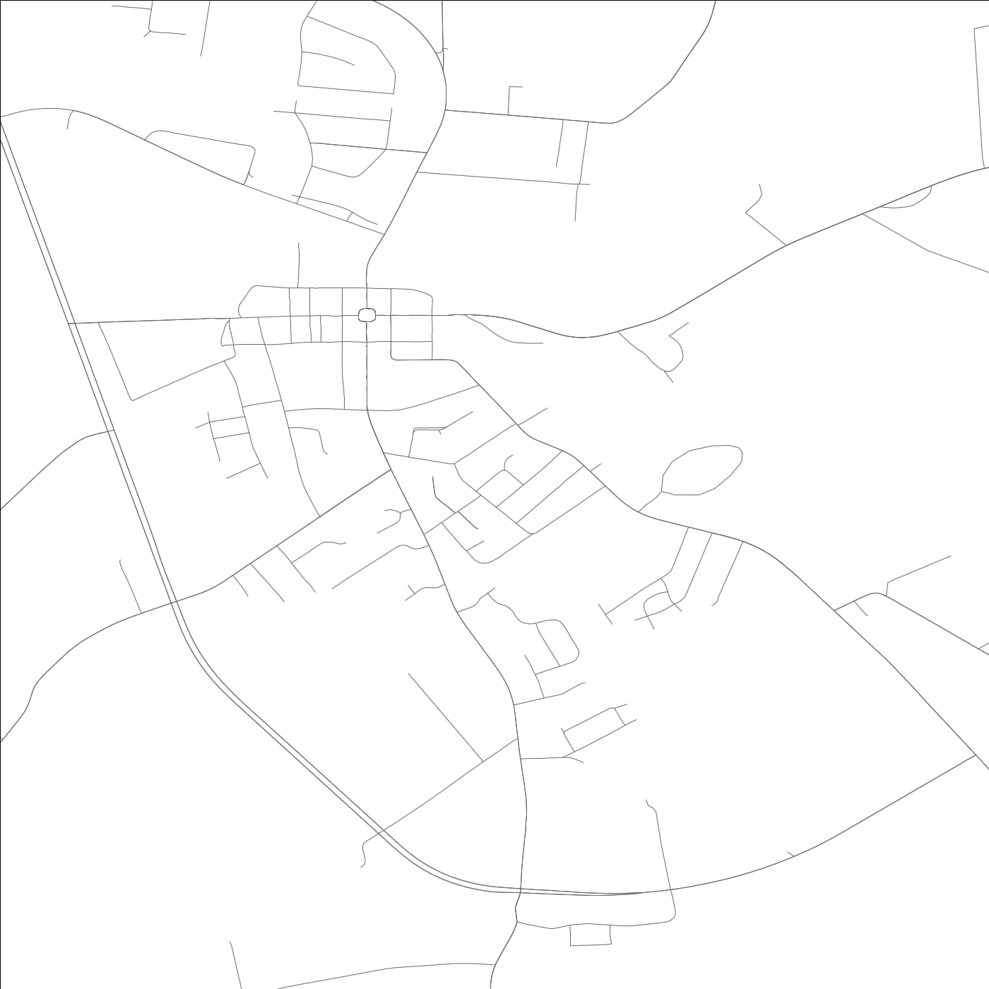 ROAD MAP OF HODGENVILLE, KENTUCKY BY MAPBAKES