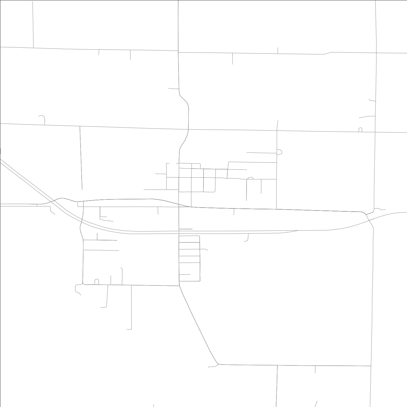 ROAD MAP OF HATFIELD, INDIANA BY MAPBAKES