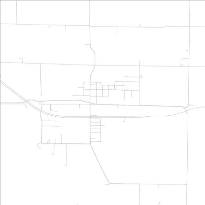 ROAD MAP OF HATFIELD, INDIANA BY MAPBAKES