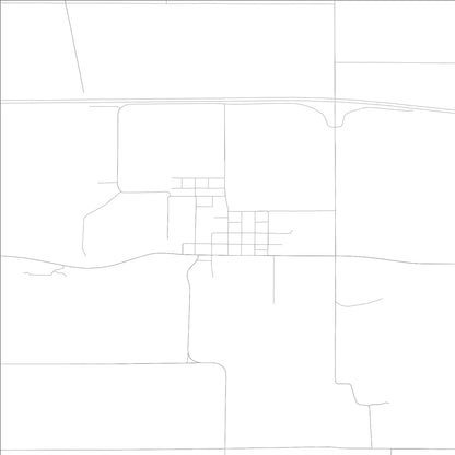 ROAD MAP OF HILLSBORO, INDIANA BY MAPBAKES