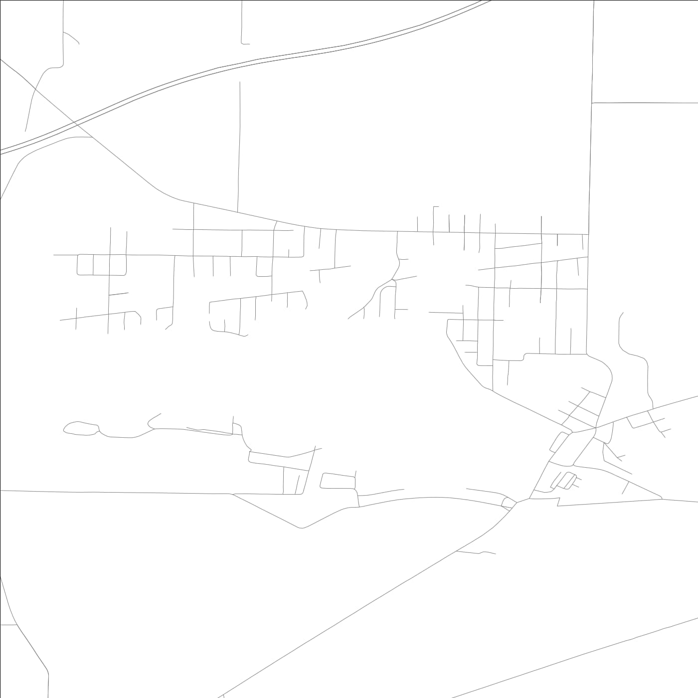 ROAD MAP OF HUDSON LAKE, INDIANA BY MAPBAKES