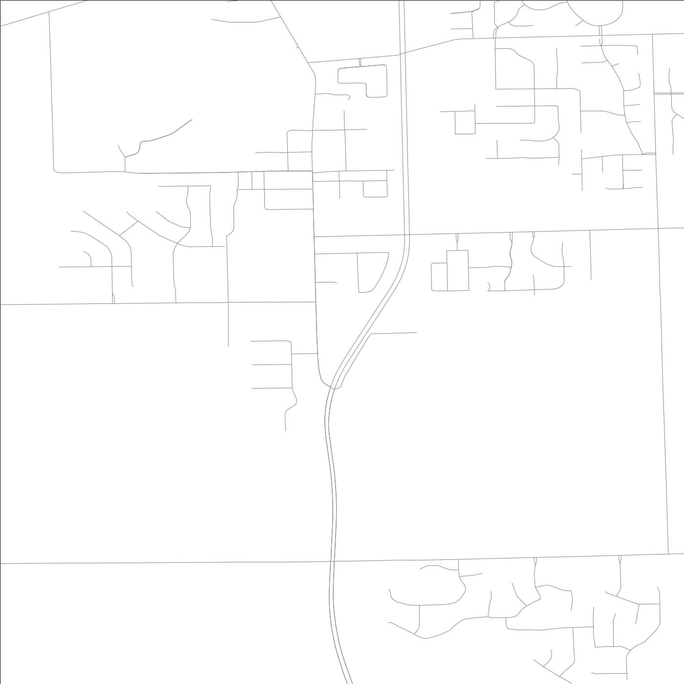 ROAD MAP OF HUNTERTOWN, INDIANA BY MAPBAKES