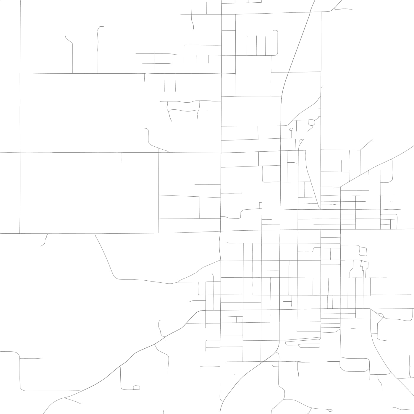 ROAD MAP OF HUNTINGBURG, INDIANA BY MAPBAKES