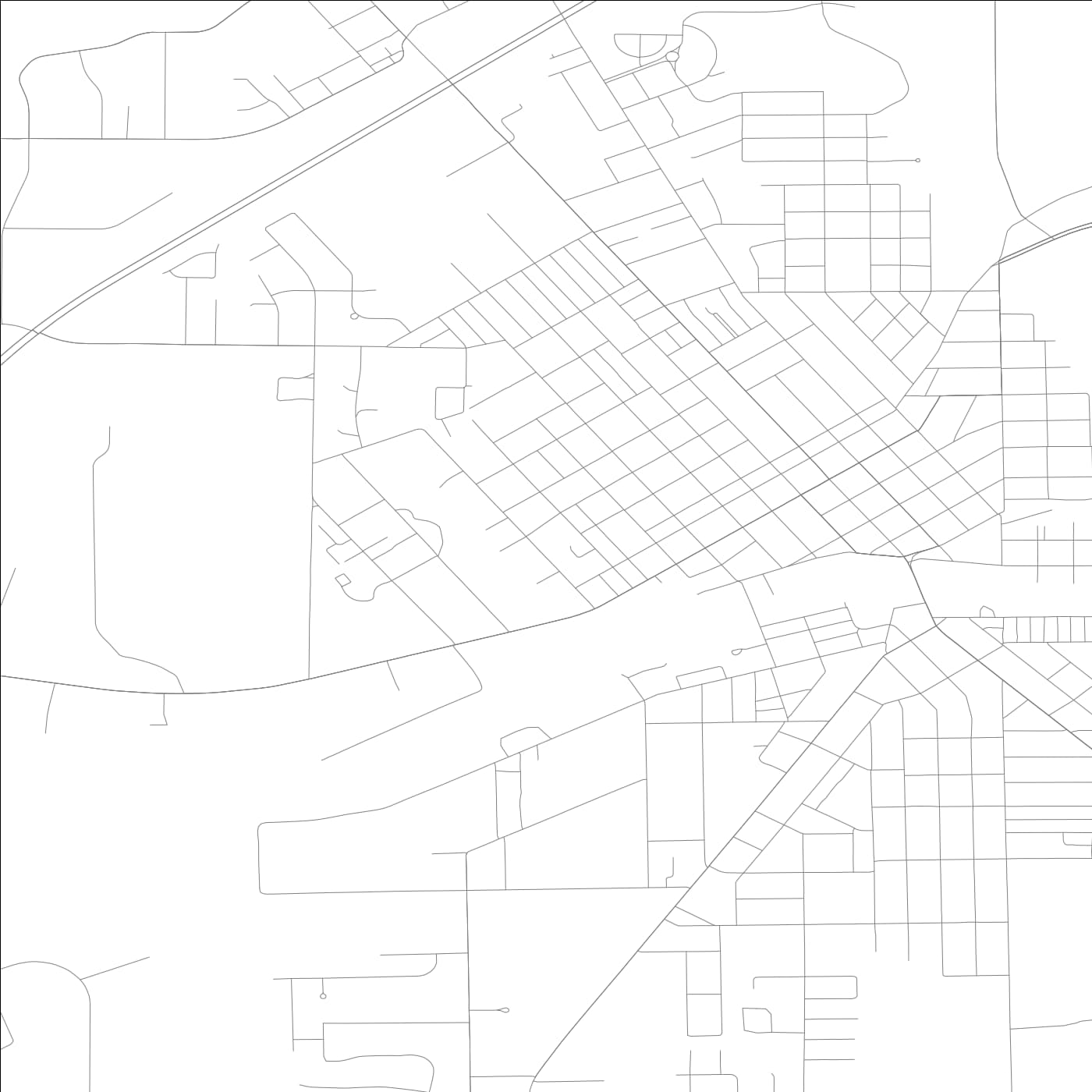 ROAD MAP OF HUNTINGTON, INDIANA BY MAPBAKES