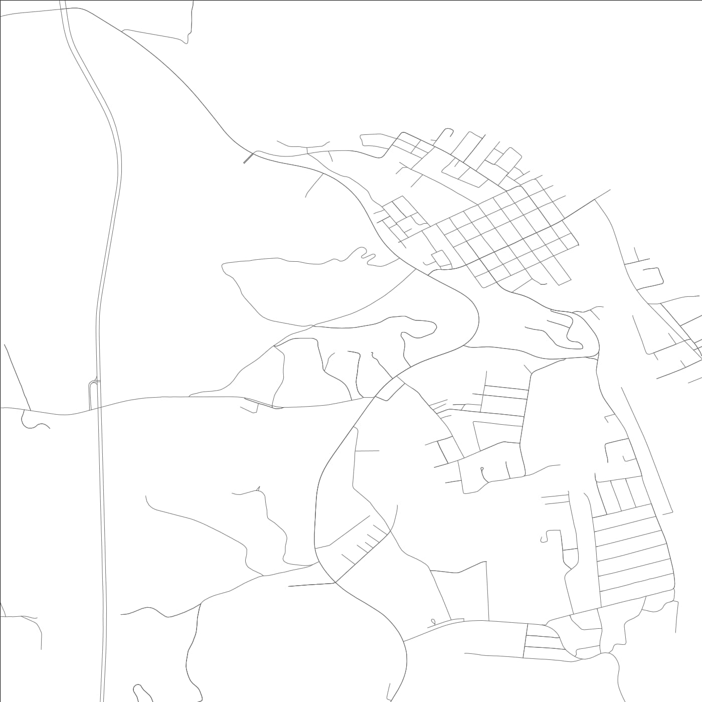 ROAD MAP OF LOUISA, KENTUCKY BY MAPBAKES