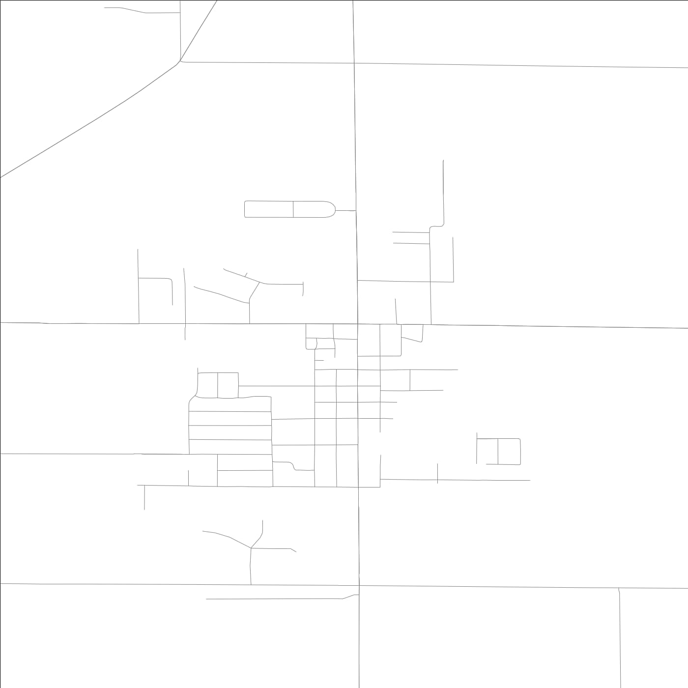 ROAD MAP OF KOUTS, INDIANA BY MAPBAKES