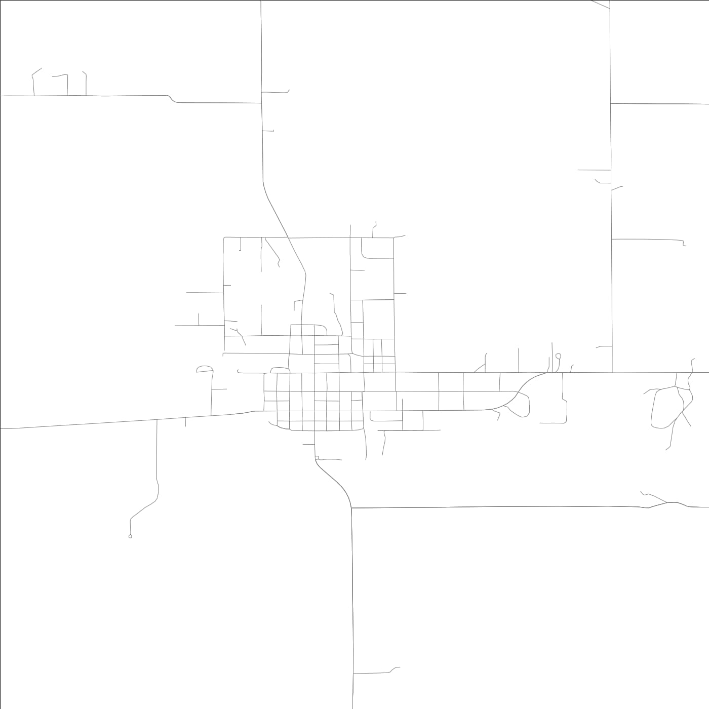 ROAD MAP OF LADOGA, INDIANA BY MAPBAKES