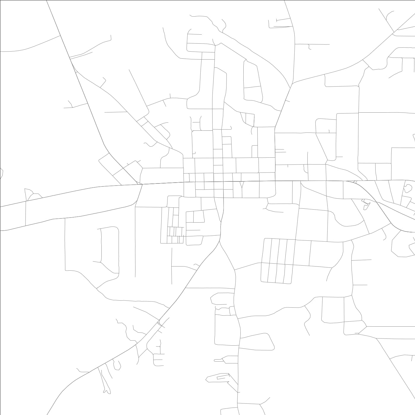 ROAD MAP OF JACKSON, GEORGIA BY MAPBAKES