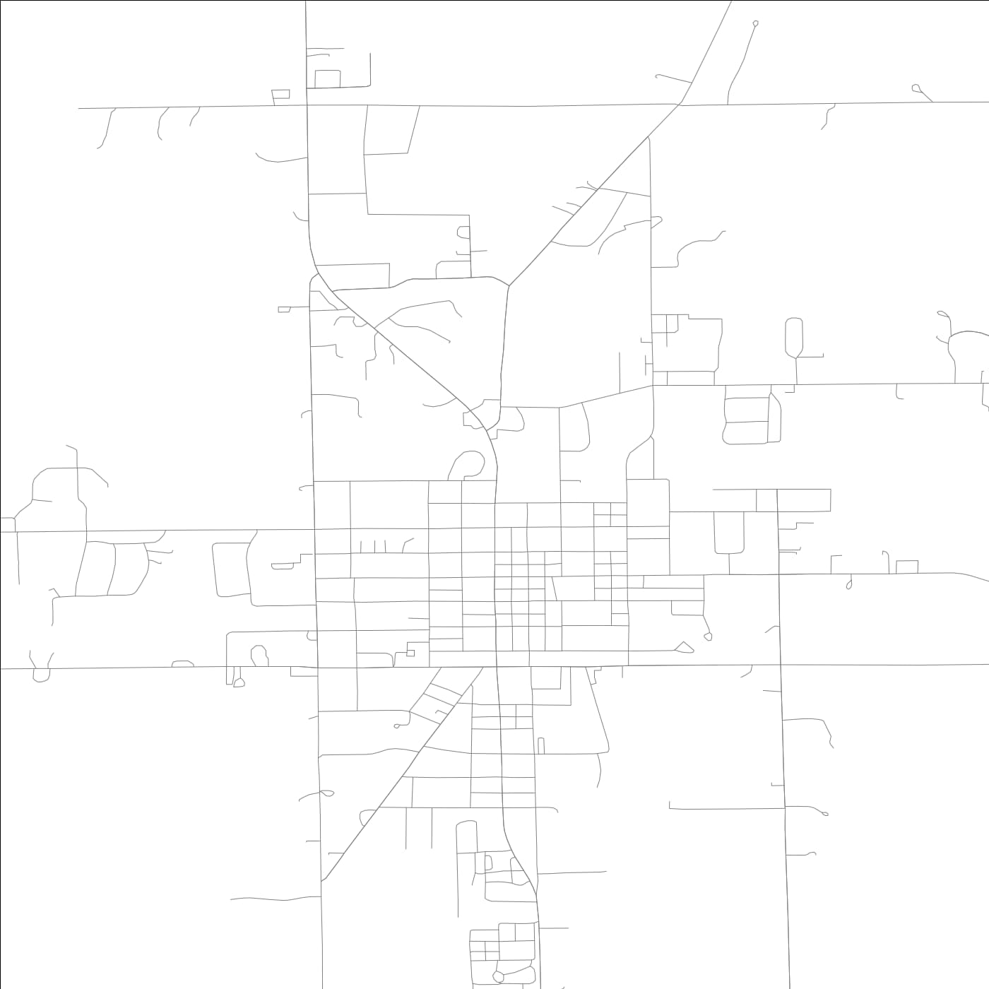 ROAD MAP OF LAGRANGE, INDIANA BY MAPBAKES