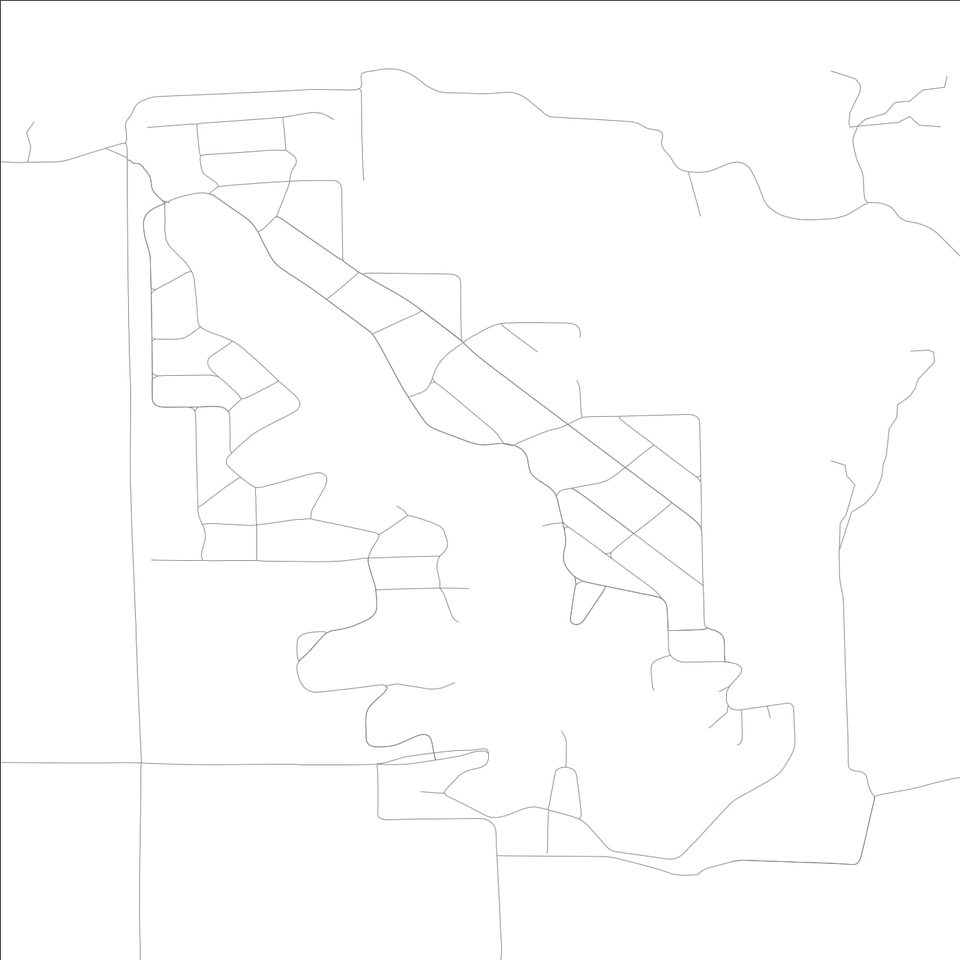 ROAD MAP OF LAKE SANTEE, INDIANA BY MAPBAKES