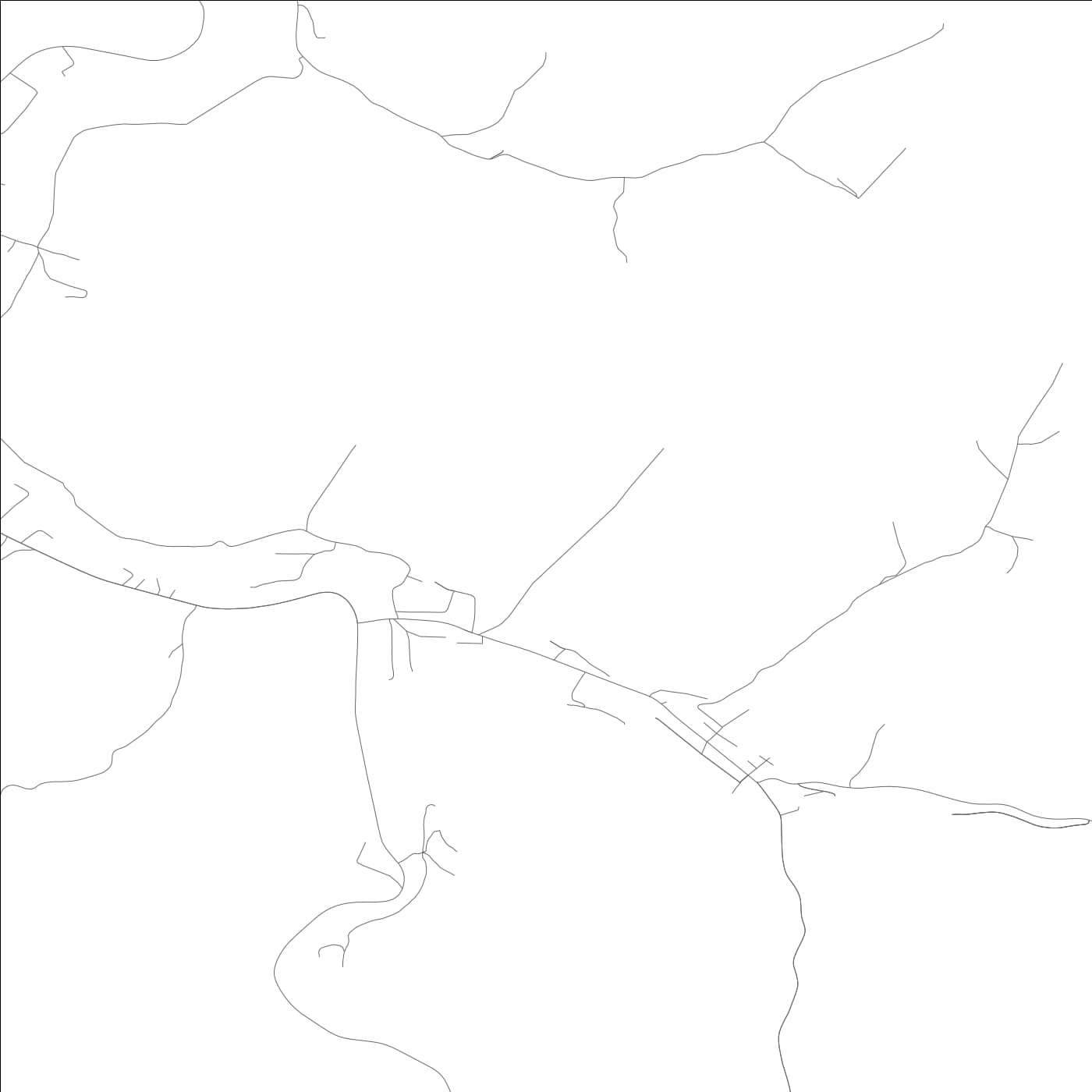 ROAD MAP OF MCDOWELL, KENTUCKY BY MAPBAKES