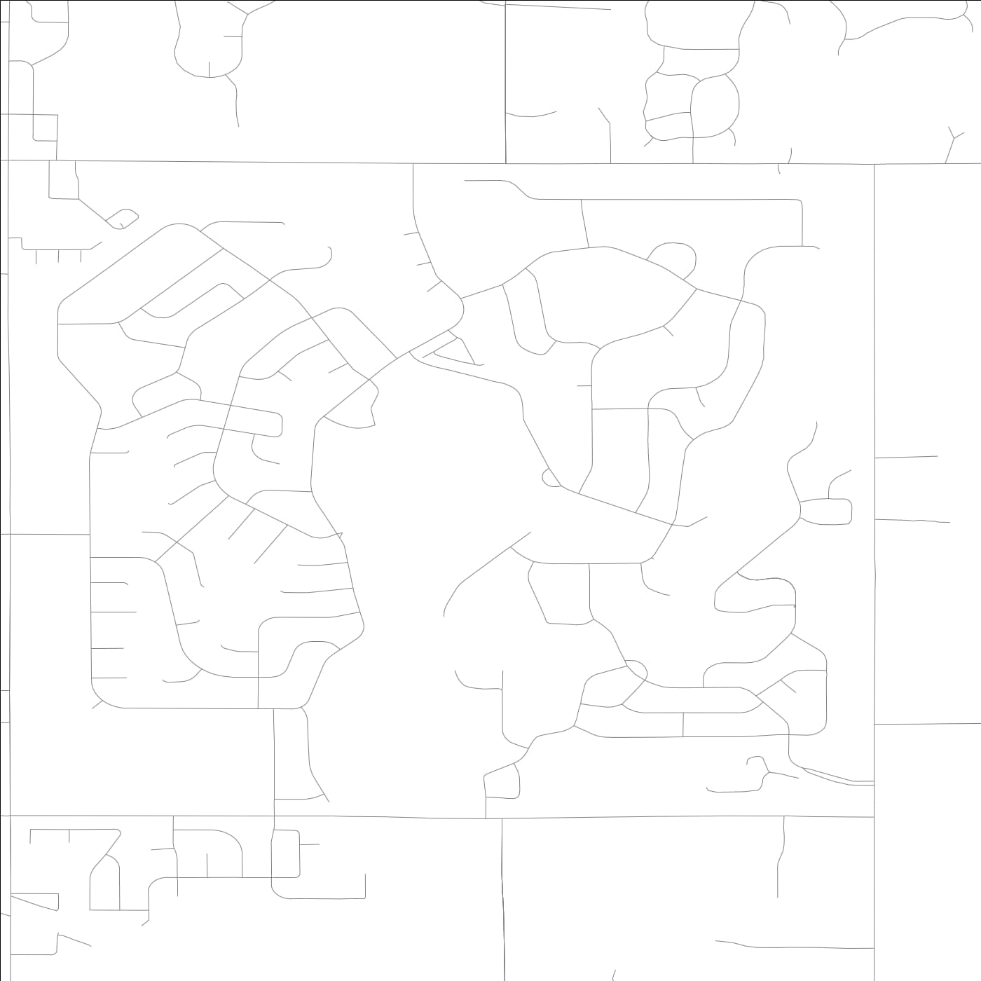 ROAD MAP OF LAKES OF THE FOUR SEASONS, INDIANA BY MAPBAKES