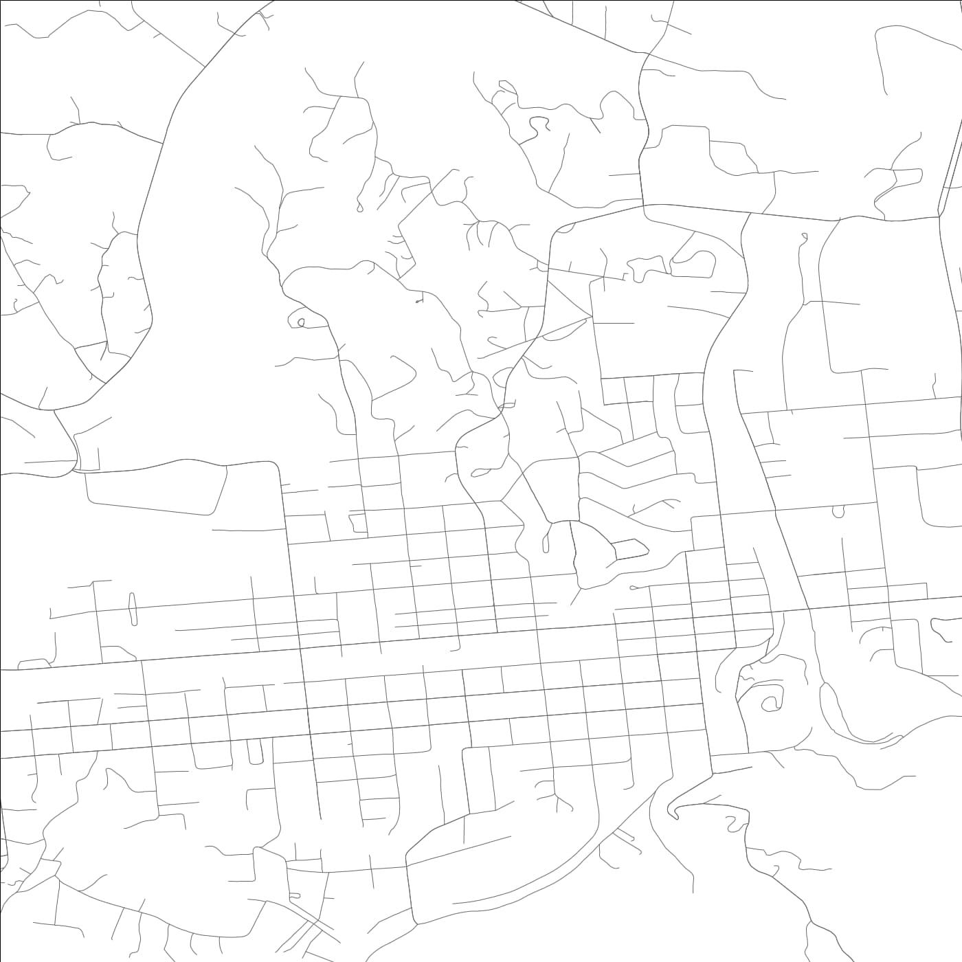 ROAD MAP OF MIDDLESBOROUGH, KENTUCKY BY MAPBAKES