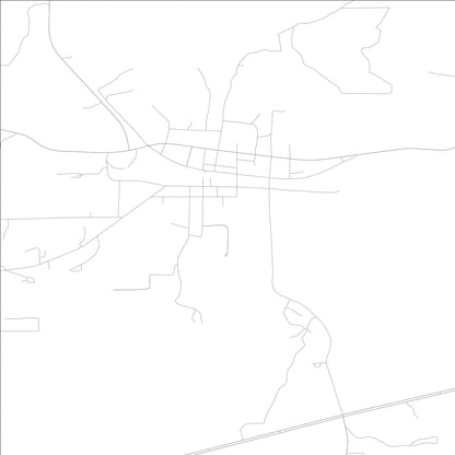 ROAD MAP OF KINGSTON, GEORGIA BY MAPBAKES