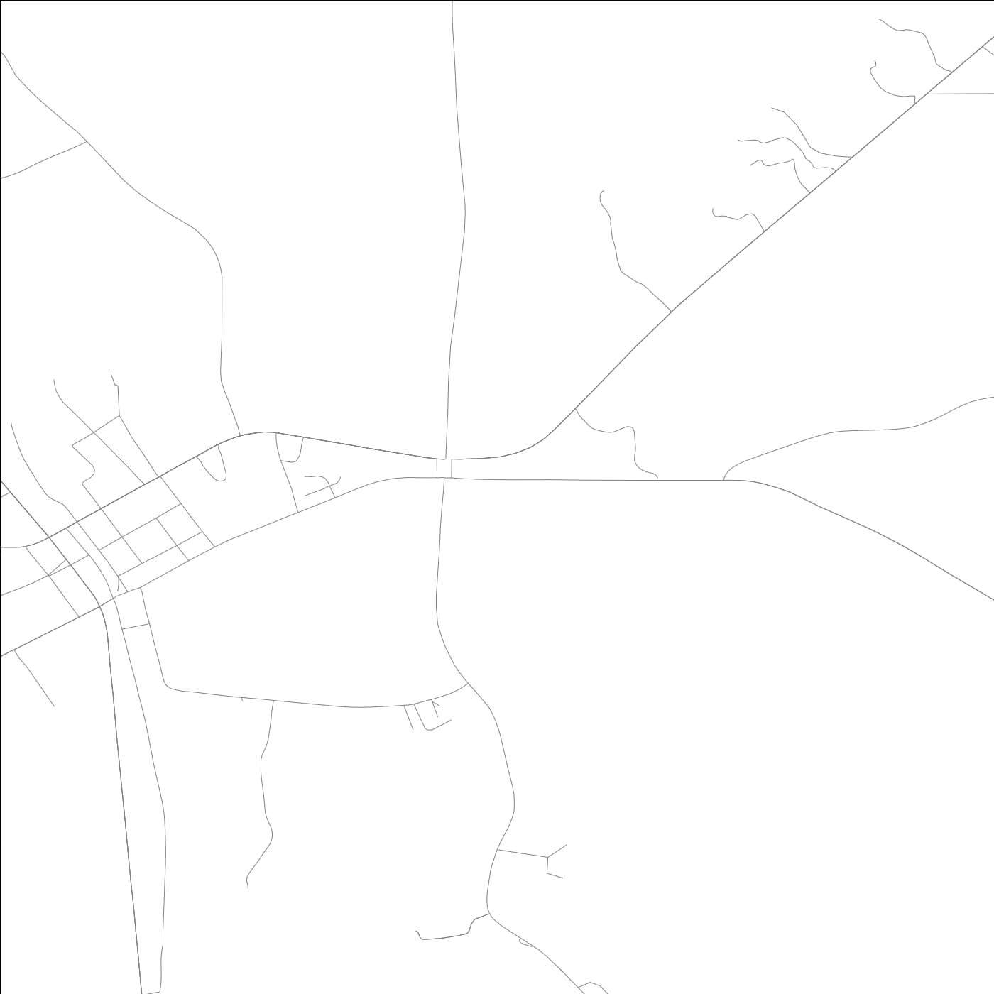 ROAD MAP OF KNOXVILLE, GEORGIA BY MAPBAKES