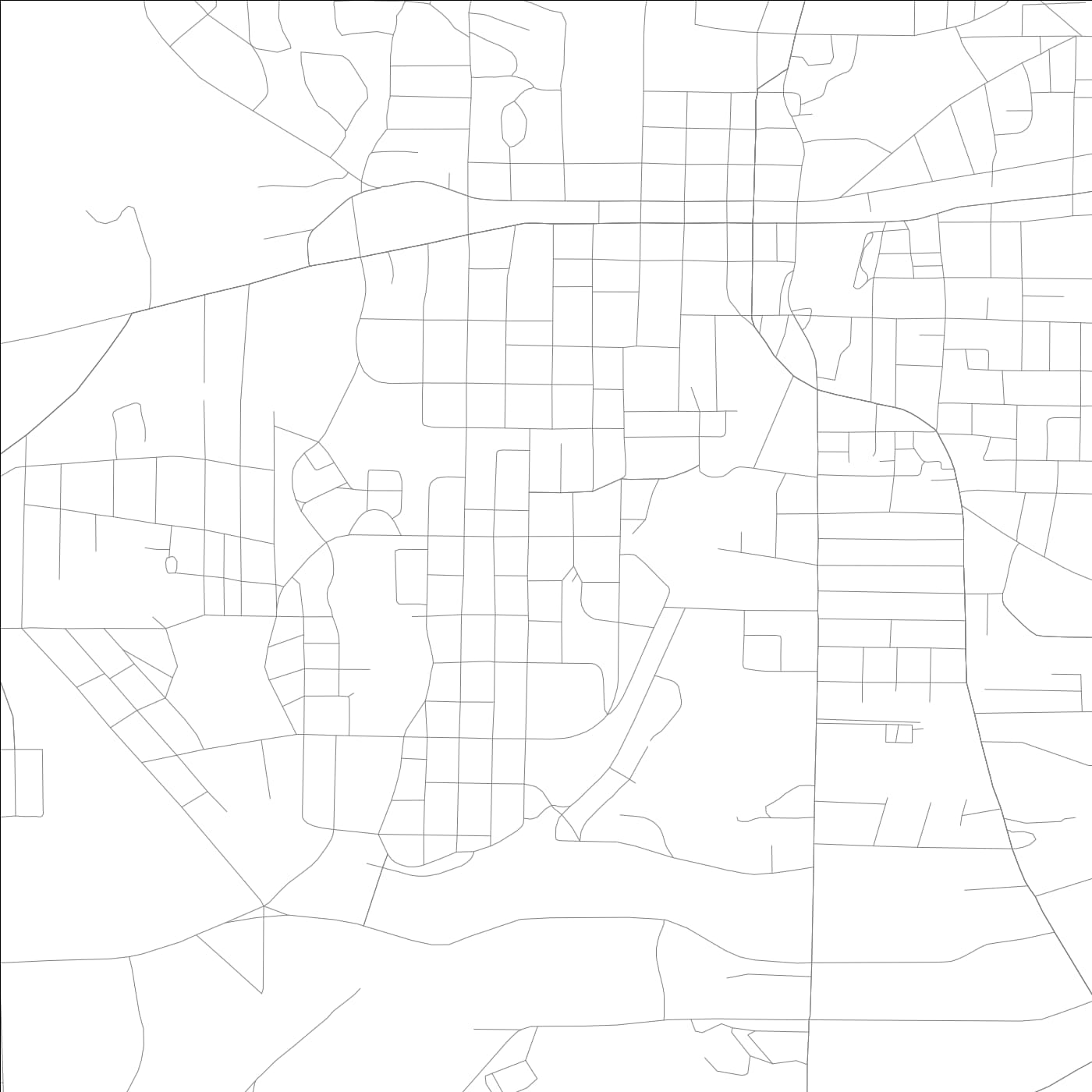 ROAD MAP OF LAGRANGE, GEORGIA BY MAPBAKES